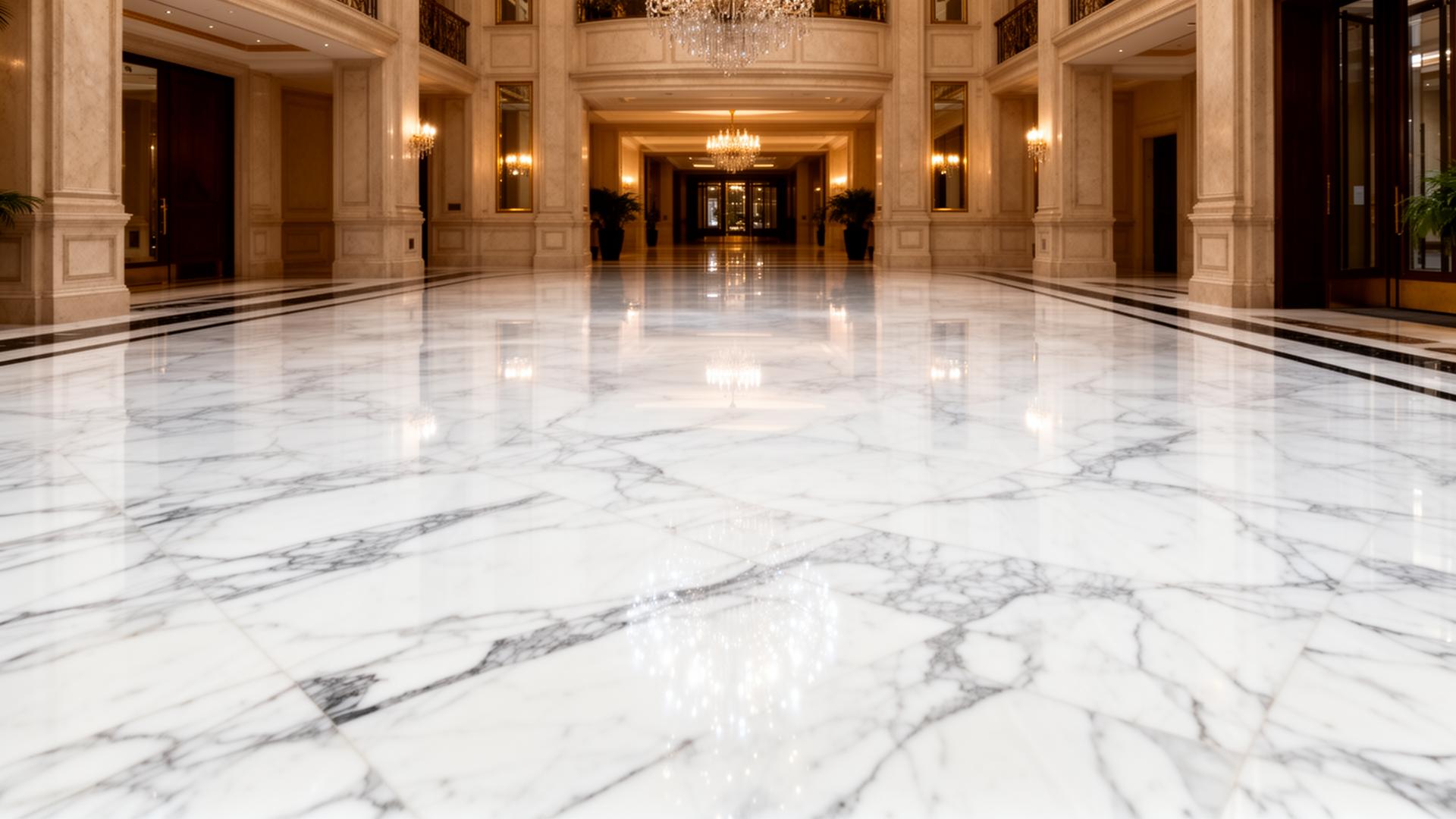 Marble Foyer after cleaning